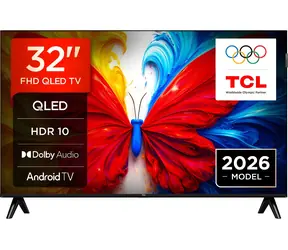 32" TCL 32S5L černá / Televize / QLED / Full HD / Android TV / DVB-T2&C&S2 / 2x HDMI / Wi-Fi / BT