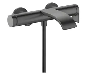 Hansgrohe Vivenis kartáčovaný černý chrom / Vanová baterie / Pákové ovládání / Keramická kartuše / Select
