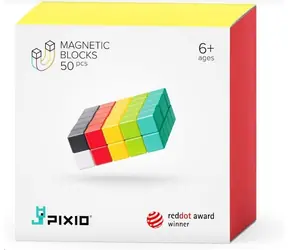 PIXIO Magnetická stavebnice PIXIO-50 / 50 dílků / 6 barev / od 6 let