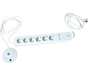 REV prodlužovací přívod 6x zásuvka s nožním vypínačem / Prodlužovací přívod / 6 zásuvek / kabel 1,5 m