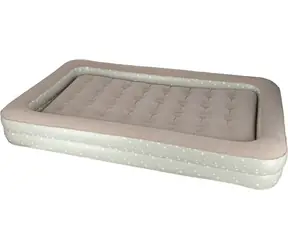 KIK Nafukovací matrace na spaní 140x90 cm / Nafukovací matrace / dětská / velurový povrch / 2v1 postel a hrací plocha