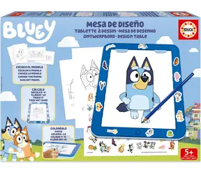 EDUCA Kreativní sada se svítící podložkou Bluey / Obkreslování a vybarvování / se samolepkami
