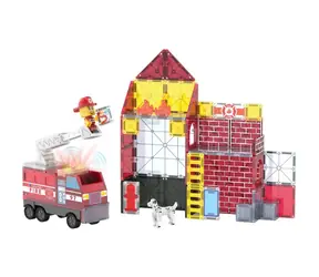 MAGNA-TILES Stavebnice Fire Station / Magnetická stavebnice / 50 dílů / od 3 let