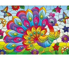 YAZZ Puzzle Páv / 1000 dílků / 68 x 48 cm