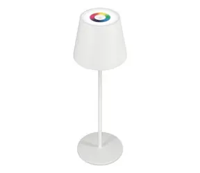 RealPower TableLight 360 bílá / Stolní LED lampa / RGB / Akumulátor 1800 mAh / USB nabíjení / Stmívatelná / 200 lm