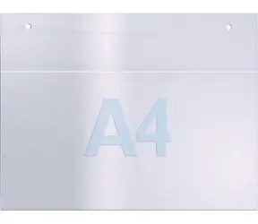 Twinco Nástěnný držák na letáky A4 na šířku / Držák na letáky / Akryl / Průhledný