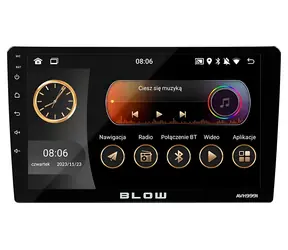 Blow AVH-9991 černá / Autorádio / 1DIN / 9" dotykový displej / Android / WiFi / GPS / CarPlay