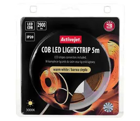 Activejet AJE-COB teplá bílá / LED pásek / 5 m / 30 W / 2900 lm / IP20