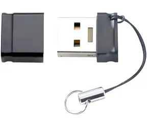 Intenso Slim Line 64GB černá / Flash disk / USB-A 3.2 Gen 1 / s krytkou a očkem