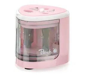 Peach PO102 růžová / Elektrické ořezávátko / 4x AA baterie / Dětský zámek
