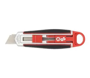 WEDO Cutter Safety Long Blade černo-červená / Odlamovací nůž / Vysouvací čepel 60 mm / Bezpečnostní pojistka