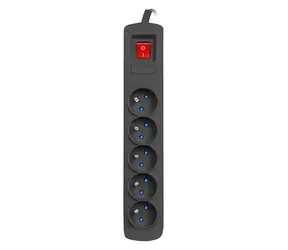Armac ARC 5 černá / Přepěťová ochrana / 5 zásuvek / 1,5 m
