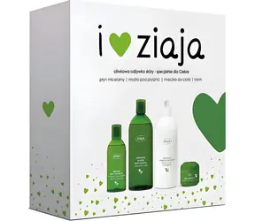 Ziaja Olivová pečující sada / Kosmetická sada / mýdlo 500 ml / mléko 400 ml / krém 50 ml / micelární voda 200 ml