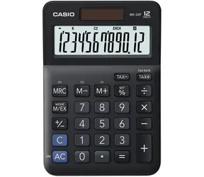 Casio MS-20F / Stolní kalkulačka / 12místný LCD displej / duální napájení solar/baterie / výpočet DPH