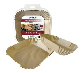Scanpart Pečicí papír do fritézy 16x16 cm / Pečicí papír / 100 ks / Nepřilnavý / Do 120°C