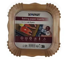Scanpart Pečicí papír do fritézy pr. 16 cm / Pečicí papír / 100 ks / Nepřilnavý / Do 120°C