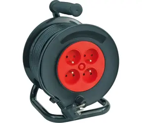 Vorel Kabel prodlužovací na bubnu 25 m / Prodlužovací kabel / 4 zásuvky / typ E / 3x1 mm2 / IP20