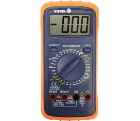 Vorel Digitální multimetr / AC/DC napětí 600V / Odpor, kapacita, frekvence / Test diod a tranzistorů