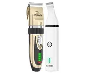 Oneisall X2 + N5 / Sada pro stříhání zvířat / 6 nástavců / tichý chod 50–60 dB / Li-ion