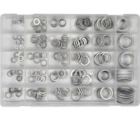 YATO Podložky hliníkové sada 300 ks / Podložky / 30 rozměrů 5x9-28x36 mm / plastový kufřík