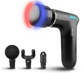Medisana MG-50E černá / Masážní přístroj / vibrační masáž / 4 hlavice / Li-Ion 2200 mAh / USB nabíjení