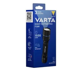Varta Night Cutter Pro F30R černá / LED svítilna / 1500 lm / IP67 / USB-C