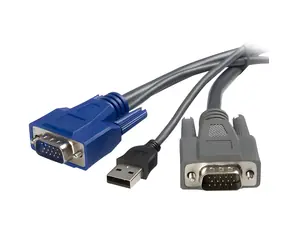 StarTech USB VGA KVM kabel černá / KVM kabel / VGA + USB-A / 1,8 m
