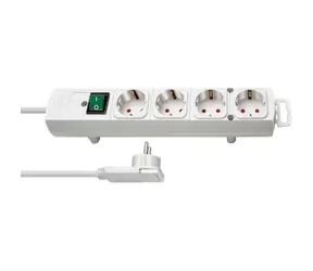 Brennenstuhl Comfort-Line Plus bílá / Prodlužovací kabel / 4 zásuvky / 2 m / bezpečnostní vypínač / dětská pojistka
