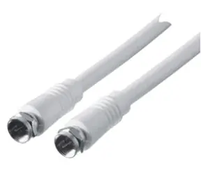 Schwaiger anténní kabel F(M)-F(M) 3 m bílá / Anténní kabel / 75 dB / 75 Ohm / Dvojité stínění