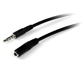 StarTech Prodlužovací audio kabel Jack 3,5mm černá / Prodlužovací kabel / Jack 3,5mm – Jack 3,5mm / 1 m
