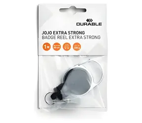 Durable Jojo Extra Strong černá / Naviják na kartu / Nosnost 300 g / Páska 60 cm