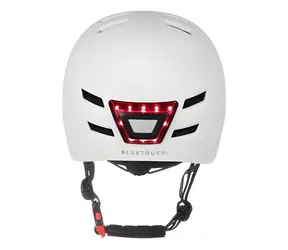 BLUETOUCH Helma na koloběžku s LED bílá / Helma / velikost S/M / LED osvětlení