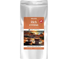 4Swiss Rich Crema 1 kg / Zrnková káva / čerstvě pražená