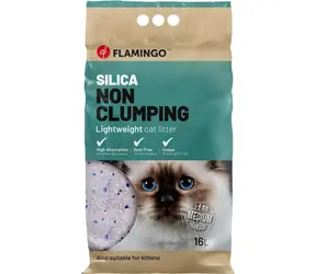 Flamingo Silica / Podestýlka pro kočky / Silikagel / 16 l