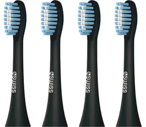 4Swiss Sensitive Clean černá / Náhradní hlavice na zubní kartáček / 4 ks