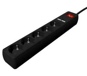 EnerGenie SPG5-U2-5-02 černá / Prodlužovací přívod / 5x 230V / 2x USB-A 2A / 1,5 m