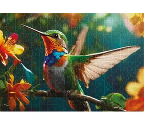 INTERDRUK Puzzle Colorful Nature: Kolibřík / 250 dílků / 48 × 33 cm