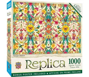 MASTERPIECES Puzzle Plameňáci / 1000 dílků / 68 × 49 cm