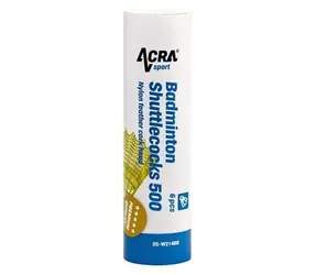 Acra 500 / Badmintonové míčky / 6 ks / Nylon / Dóza