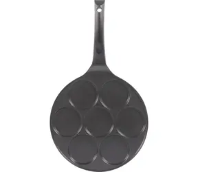 Lamart LT1293 černá / Pánev na lívance / 27 cm / 7 dílků / hliník / nepřilnavý povrch