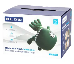 Blow RELAX PRO / Masážér šíje a zad / vyhřívání / 6 masážních zón / 3 programy / bezdrátový