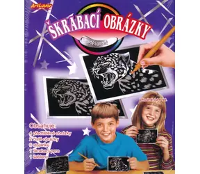 ARTLOVER Škrabací obrázky stříbrné / sada 6 ks / od 6 let