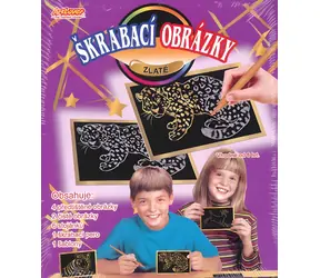 ARTLOVER Škrabací obrázky zlaté / sada 6 ks / od 6 let