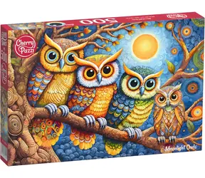 CHERRY PAZZI Puzzle Sovy za měsíčního svitu / 500 dílků / 50 x 34,5 cm