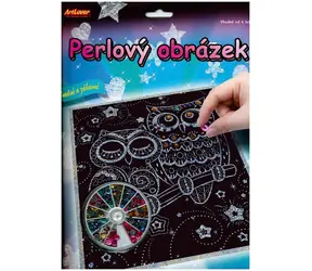 ARTLOVER Perlový obrázek Sovy / Mozaika z kamínků / 20x25 cm / od 6 let
