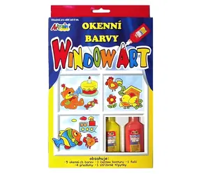 CREATOYS Okenní slupovací barvy / 6x20 ml / od 3 let