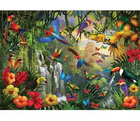 EUROGRAPHICS Puzzle Tropický ptačí ráj XL / 500 dílků / 68 x 48 cm