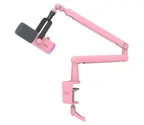 FIFINE TAM8 růžová / Stolní mikrofon / dynamický / USB / XLR / RGB