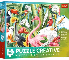 TREFL Puzzle Creative Rajští ptáci / 500 dílků / 48 x 34 cm