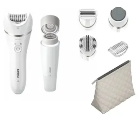 Philips Series 9000 BRE770/92 bílá / Epilátor / holicí strojek / pedikúra / mokré a suché holení